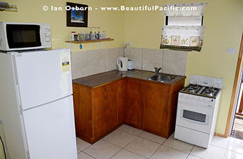 Kitchen of the Studio Room at Tianas Beach