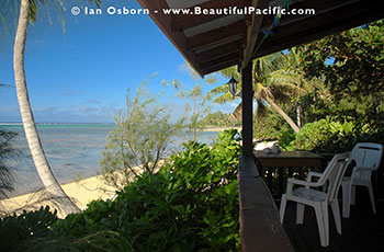 View from the veranda of the Studio Unit at Tianas on Muri Beach