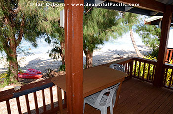 view from the beach bungalow withy the studio units on the right 