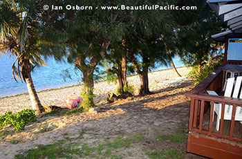 view of the Studio Units looking onto Muri Beach Rarotonga